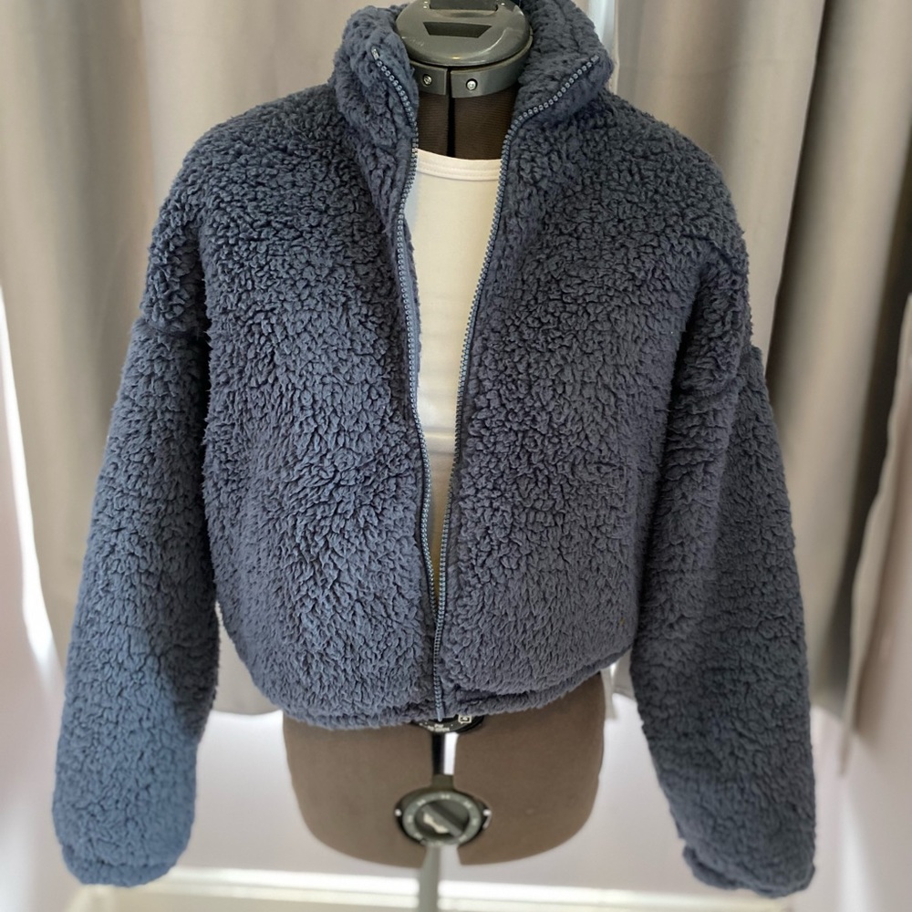Hollister fuzzy jacket